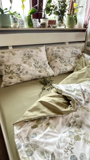 Комплект постільної білизни Сатин (Зелений)